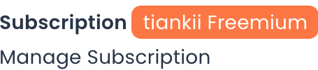 User Profile row with Manage Subscription